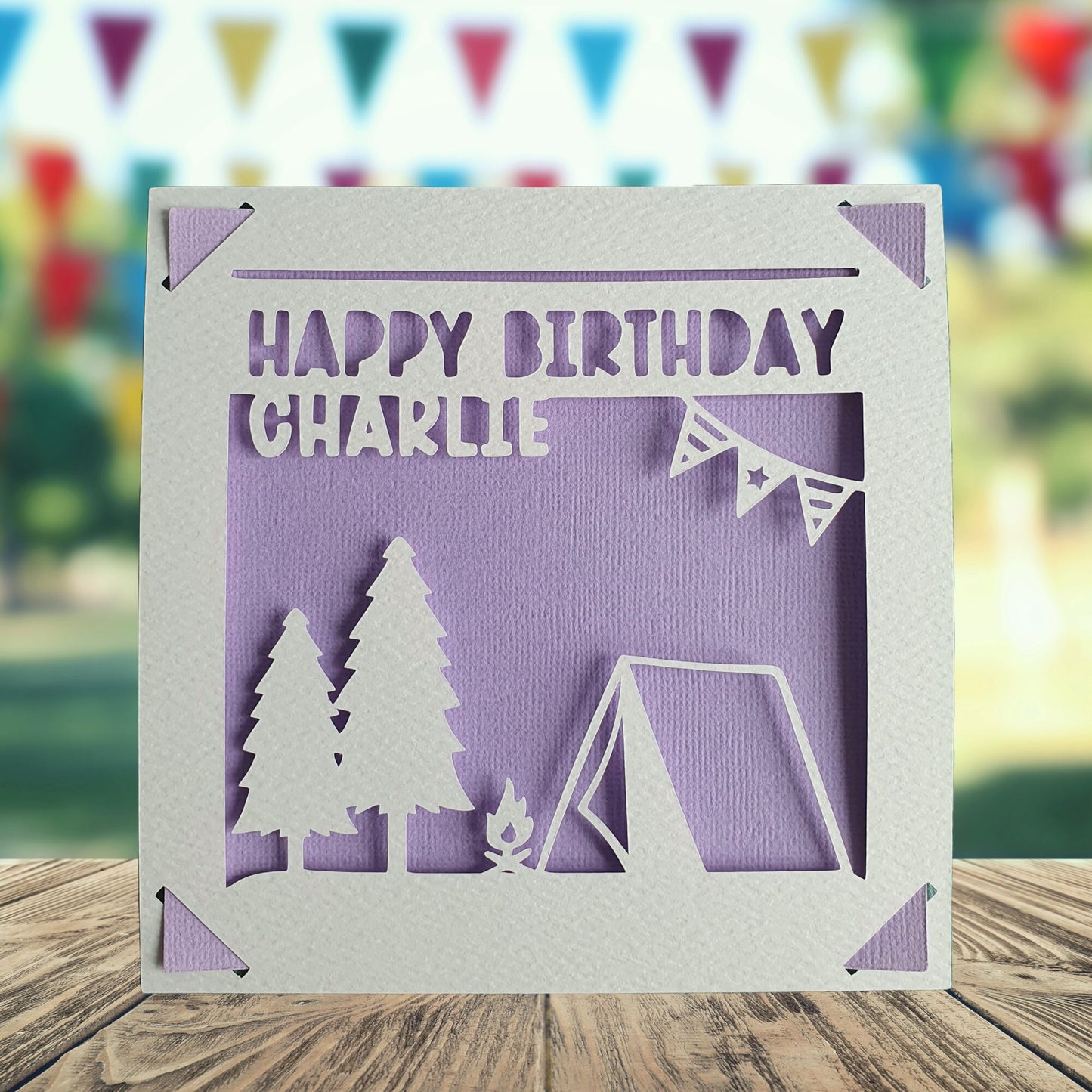 Camper Happy Birthday Personalised Card