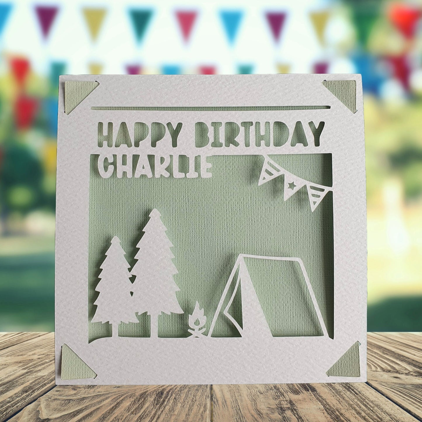 Camper Happy Birthday Personalised Card