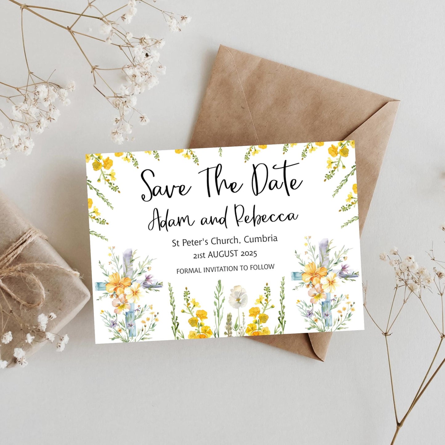 Church Wedding Save The Date
