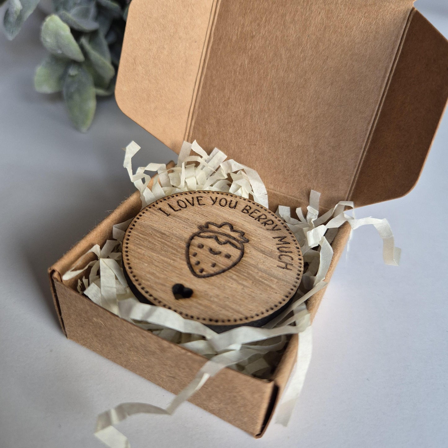 'I Love You Berry Much' - Wooden Token