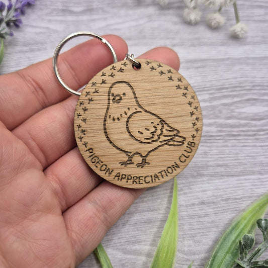 Pigeon Appreciation Club Keyring