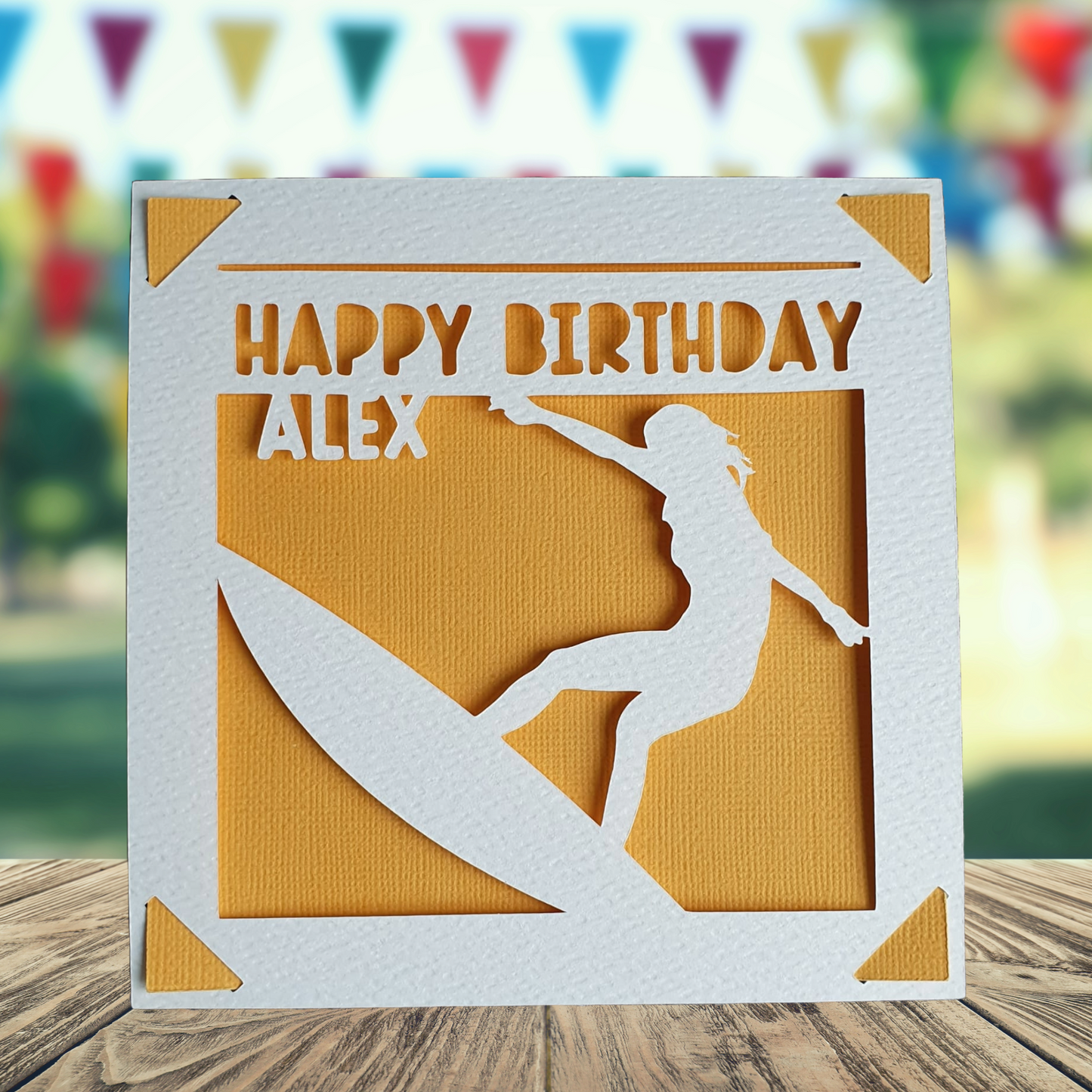 Surfer Personalised Birthday Card