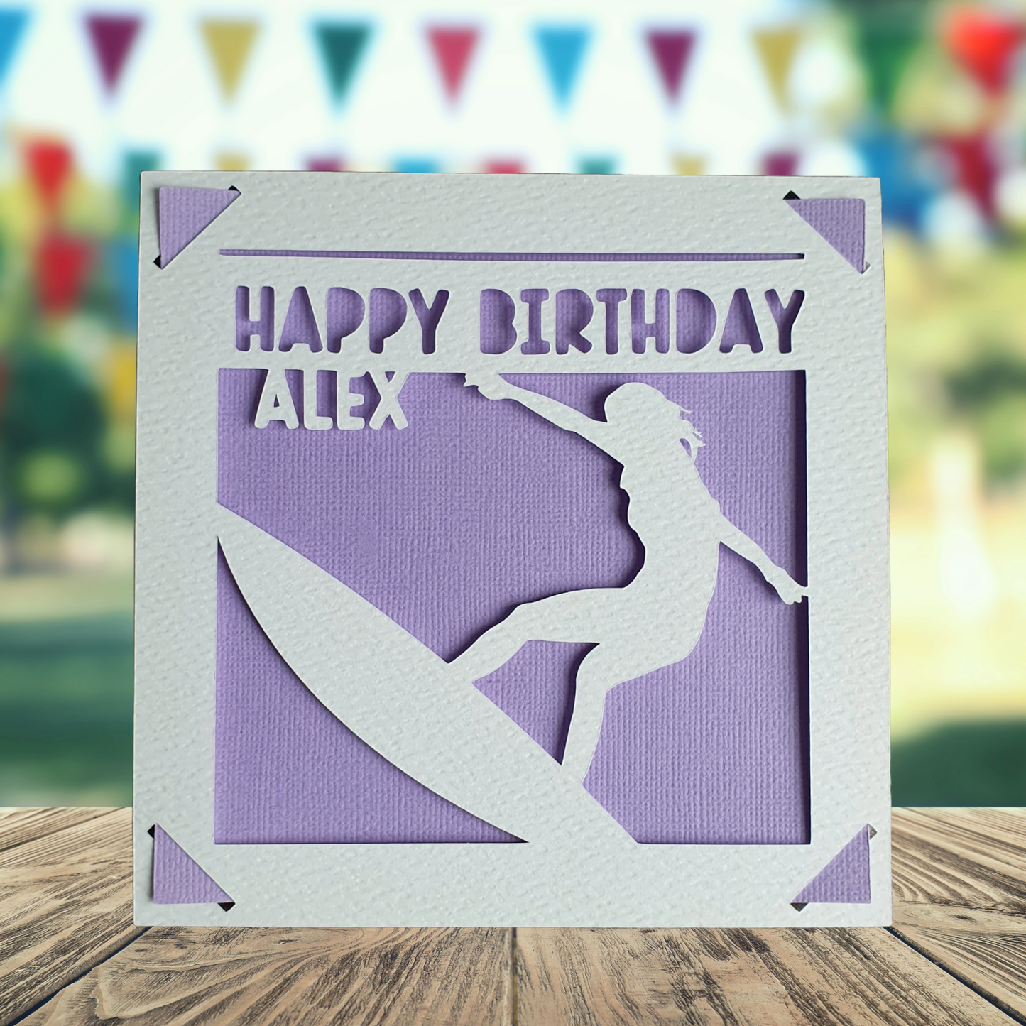 Surfer Personalised Birthday Card