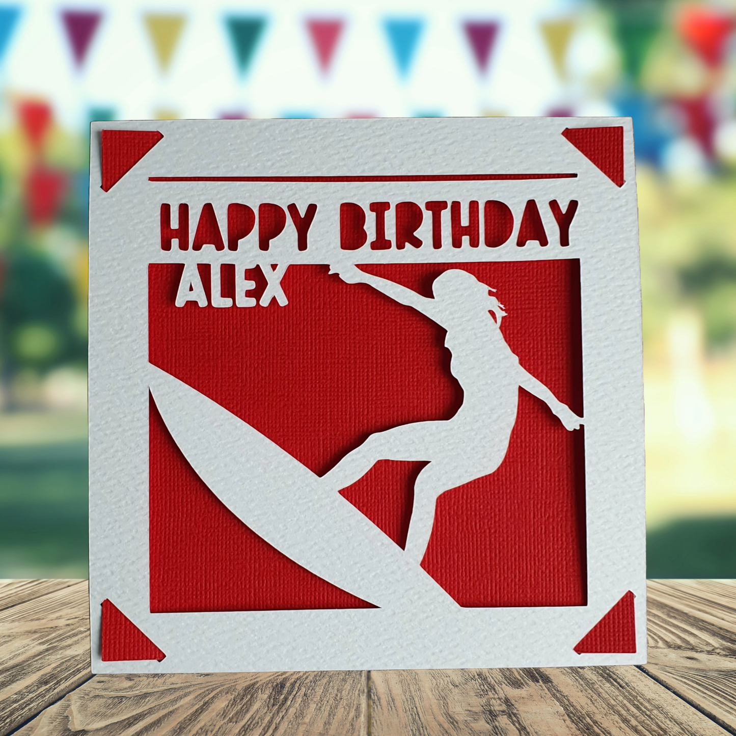 Surfer Personalised Birthday Card