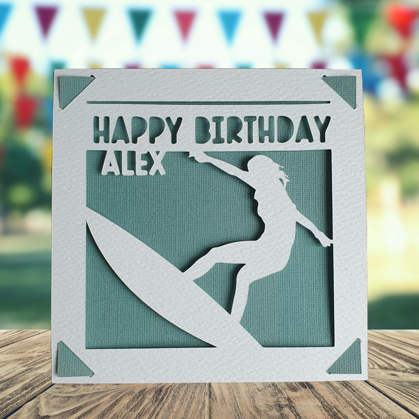 Surfer Personalised Birthday Card