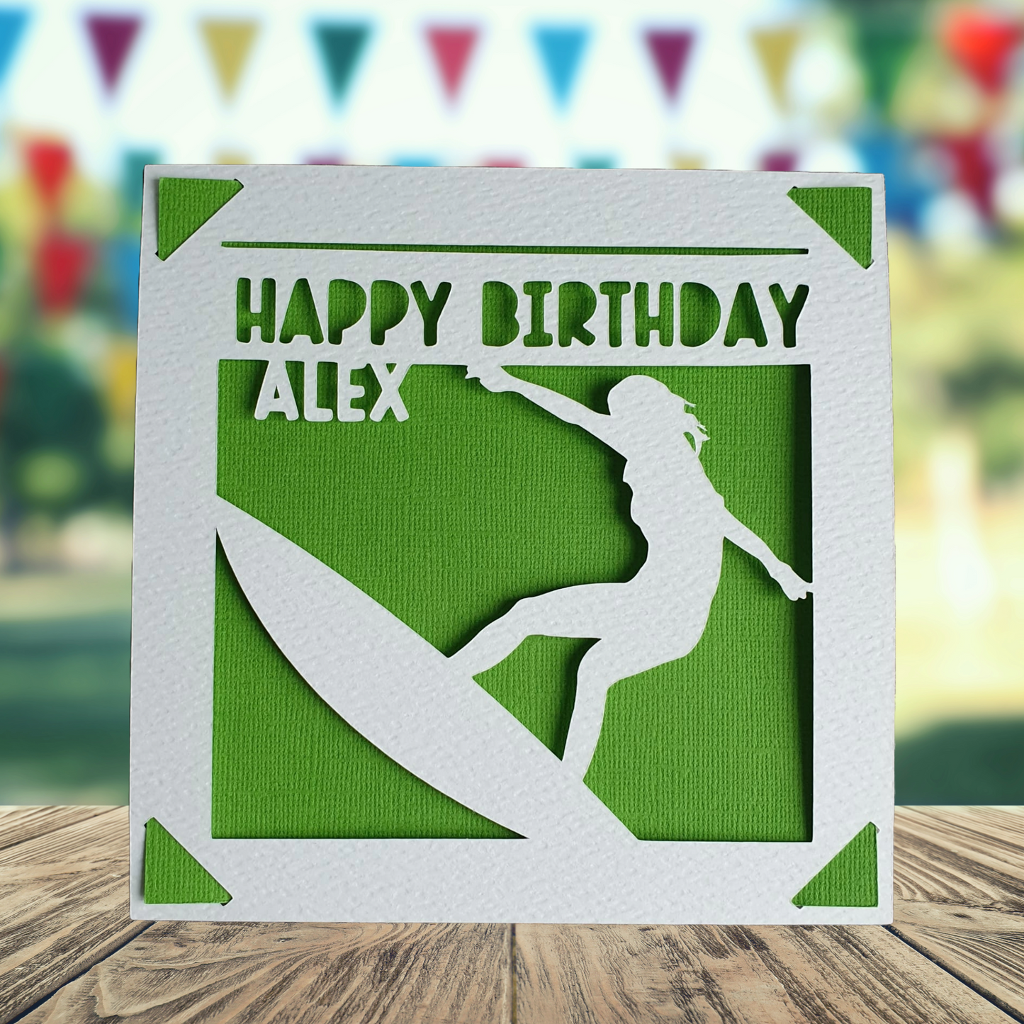 Surfer Personalised Birthday Card