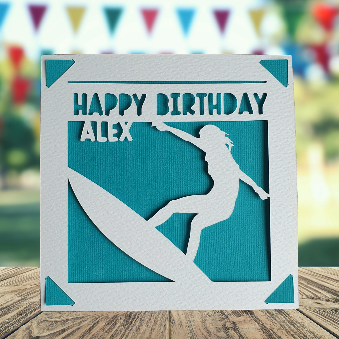 Surfer Personalised Birthday Card