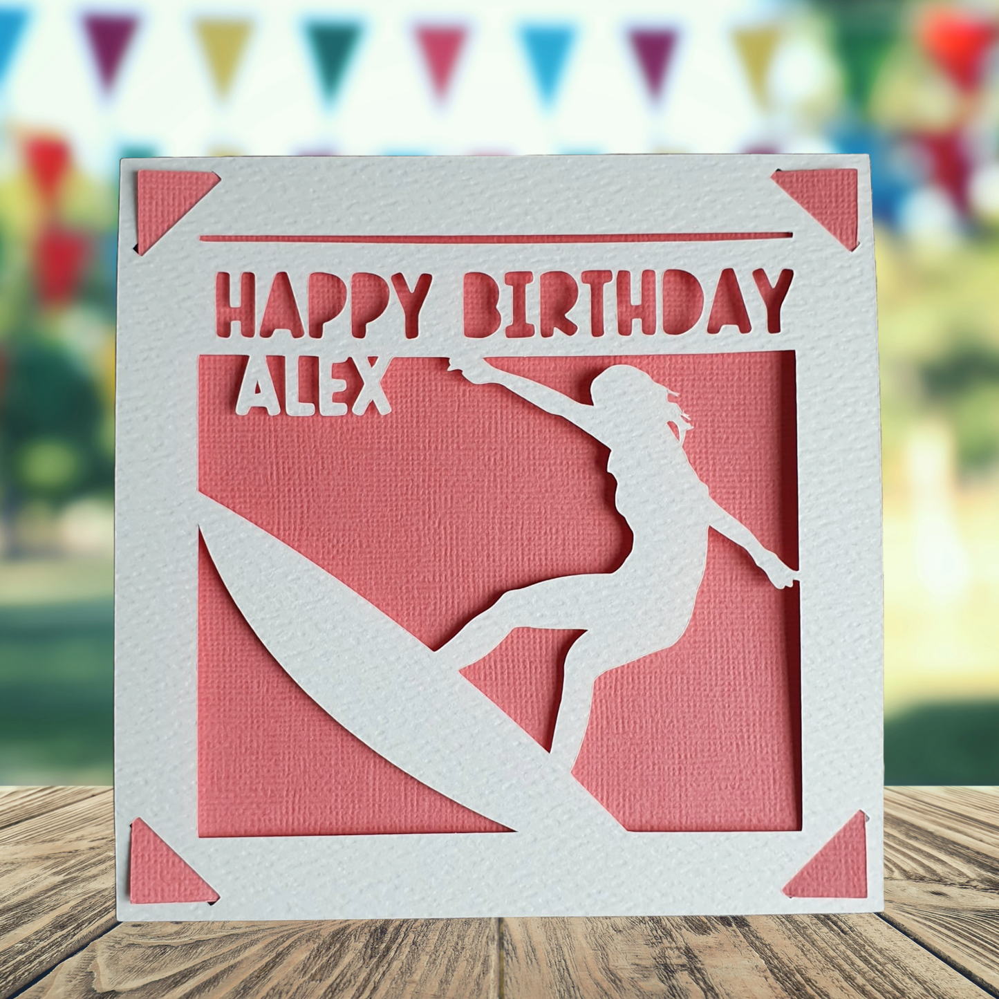 Surfer Personalised Birthday Card