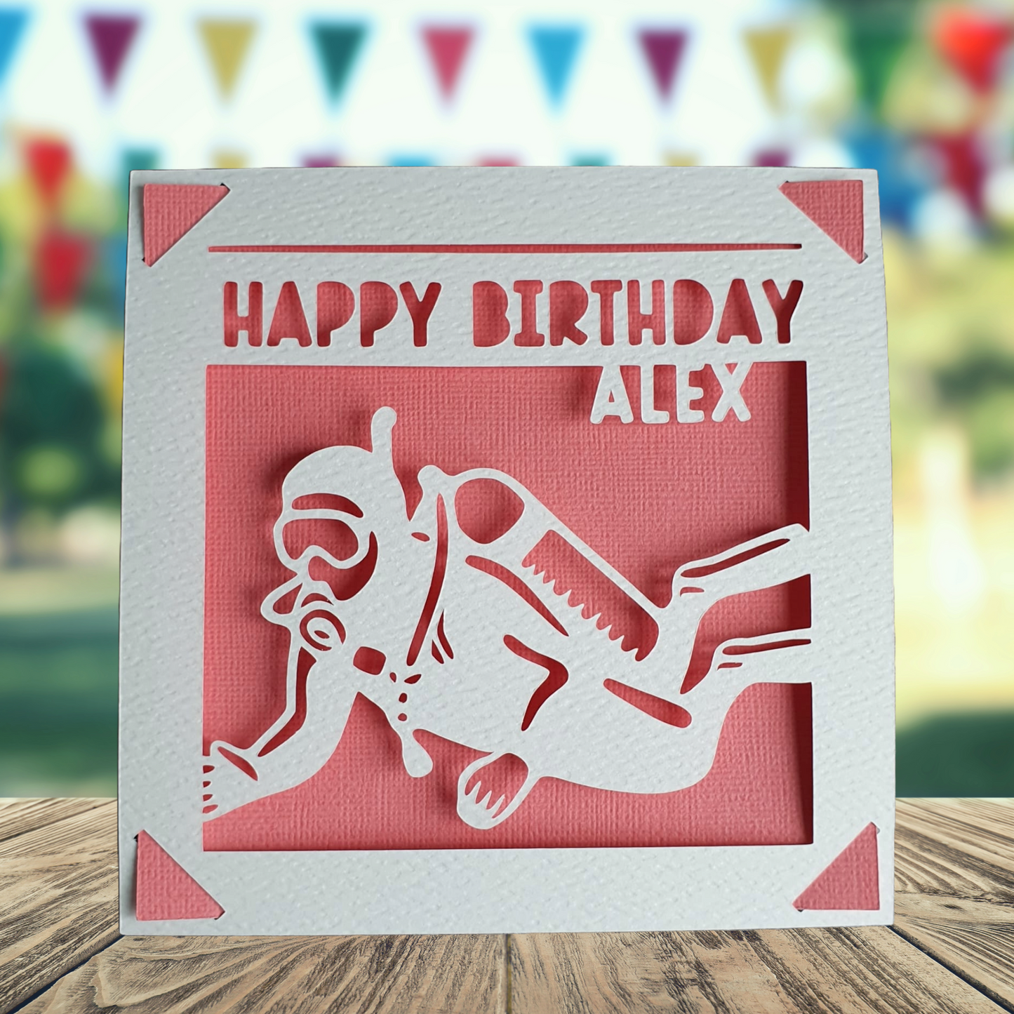 Diving Personalised Birthday Card