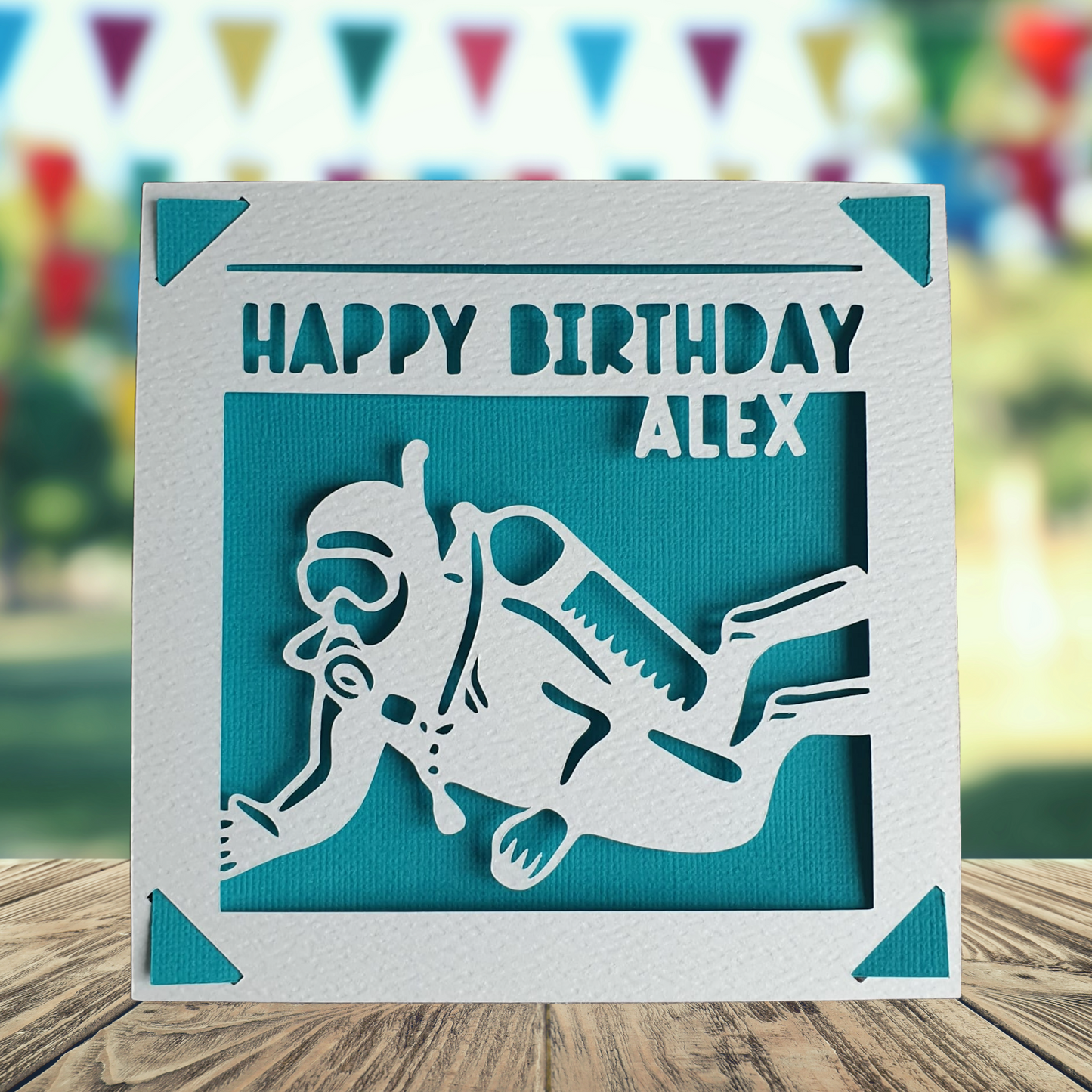 Diving Personalised Birthday Card