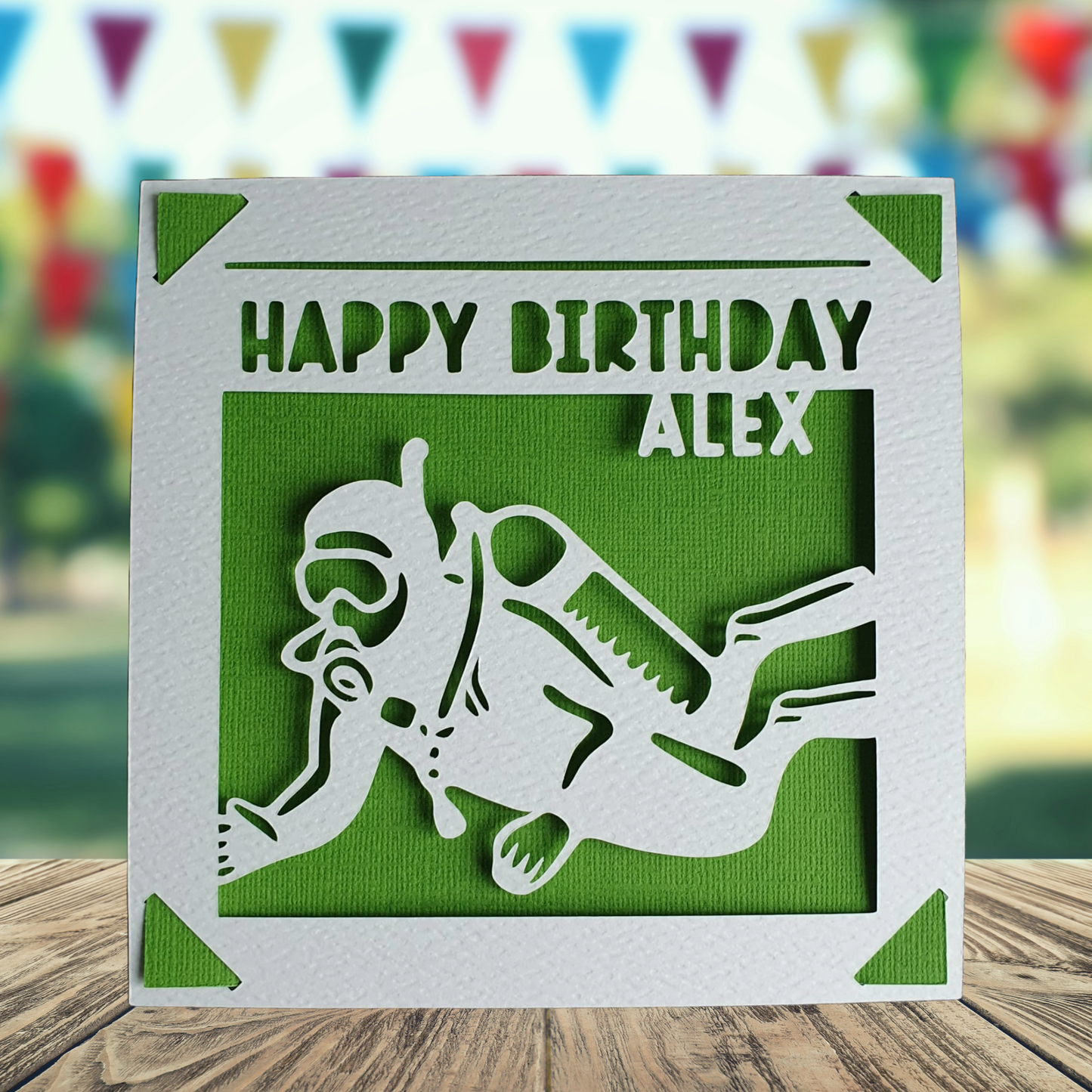 Diving Personalised Birthday Card