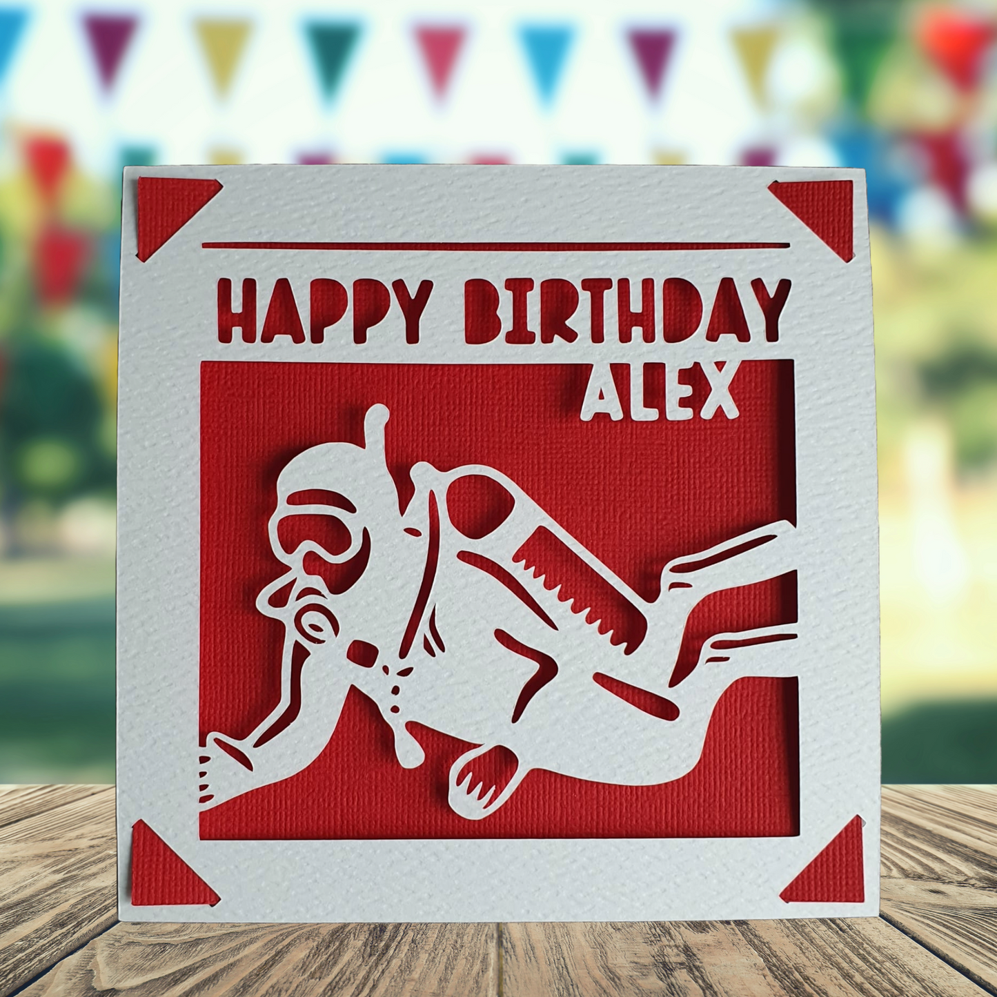 Diving Personalised Birthday Card