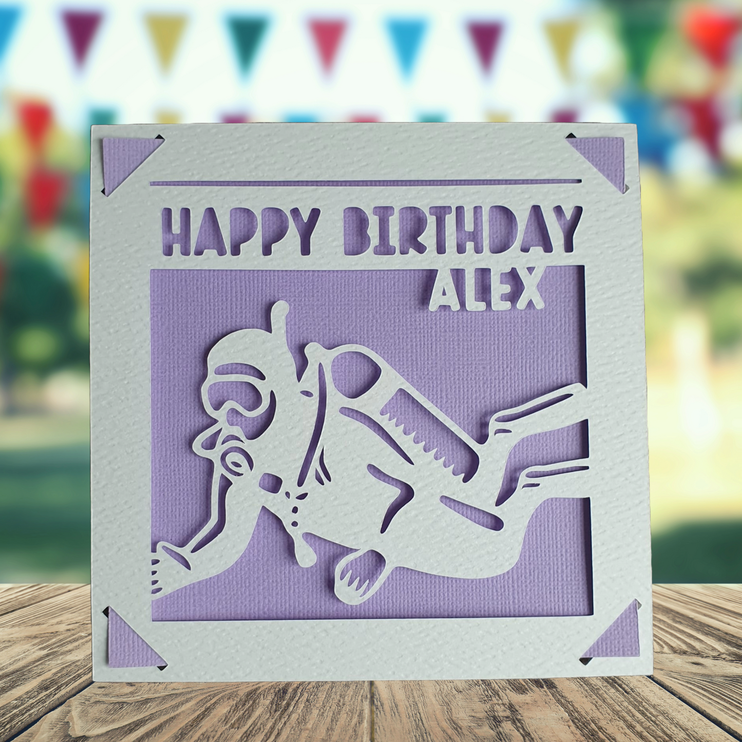 Diving Personalised Birthday Card