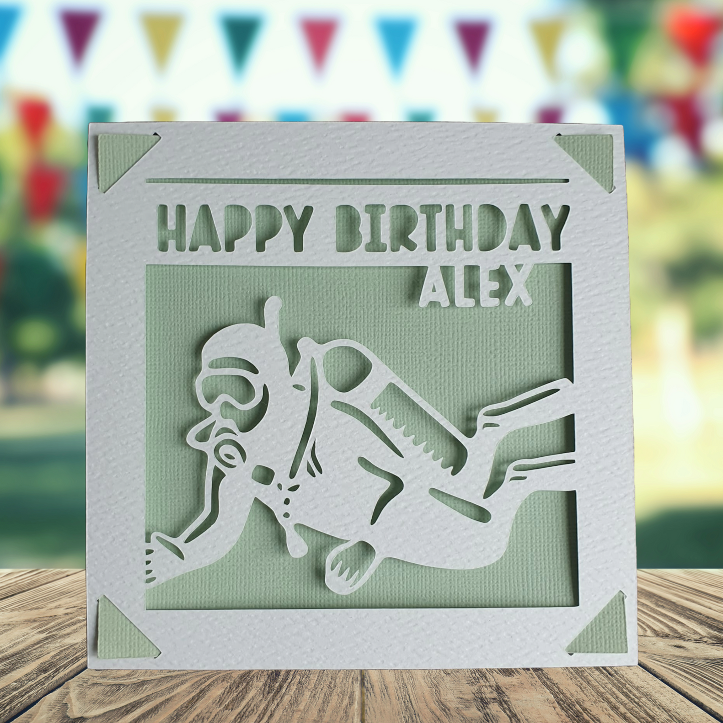 Diving Personalised Birthday Card