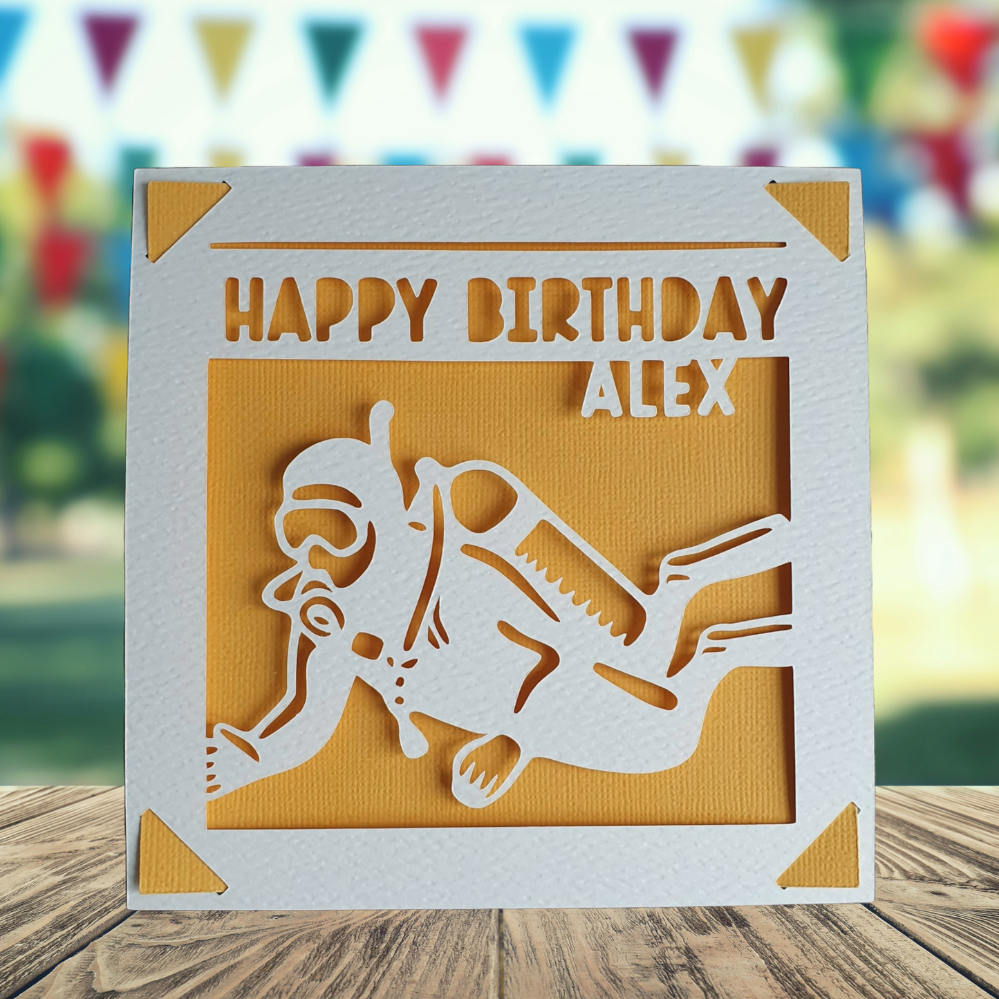 Diving Personalised Birthday Card