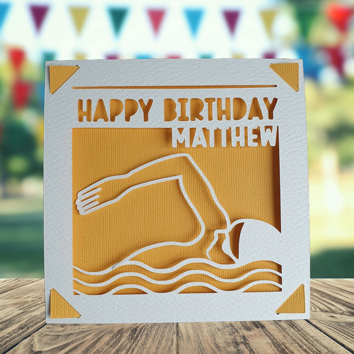 Personalised Swimming Birthday Card