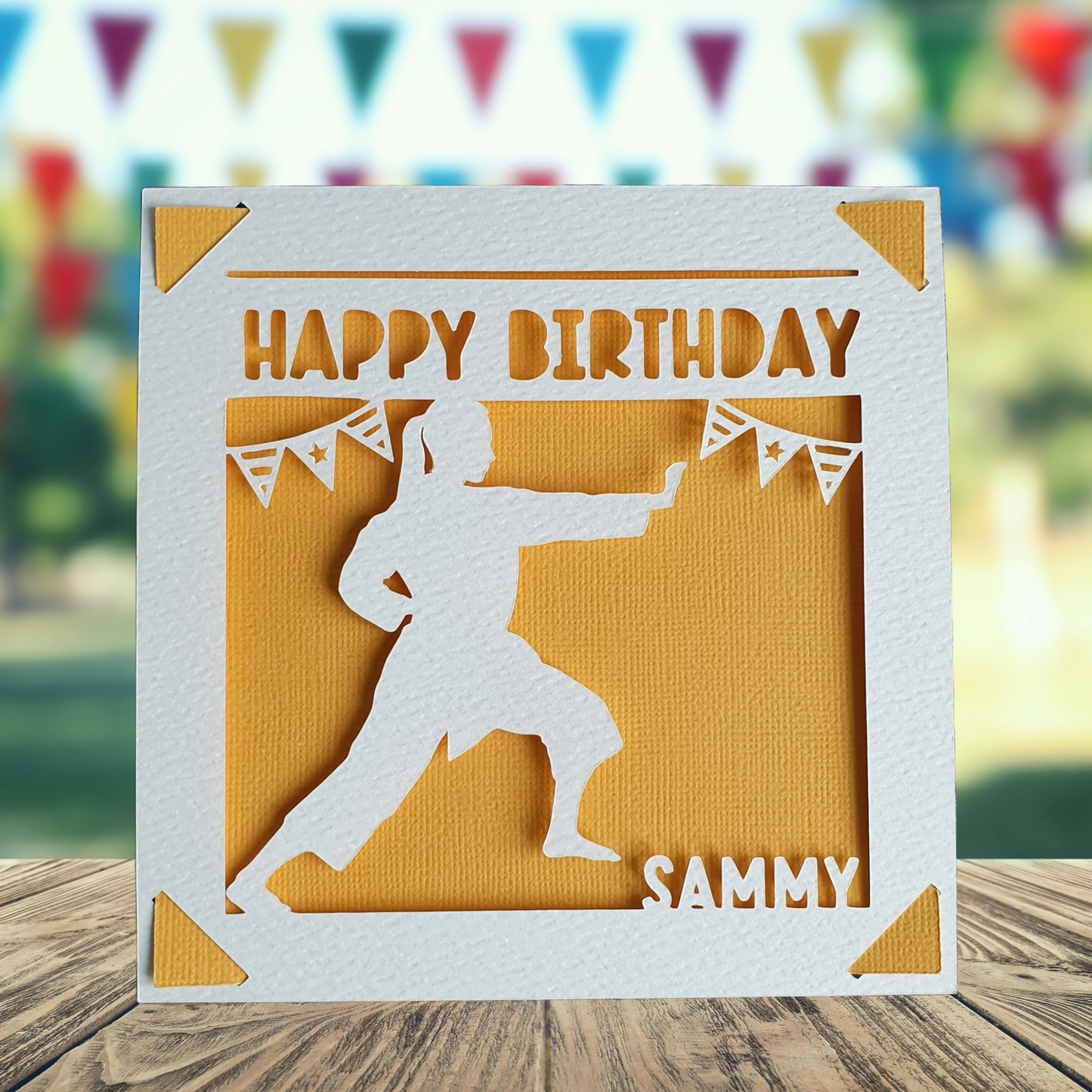 Personalised Karate Birthday Card