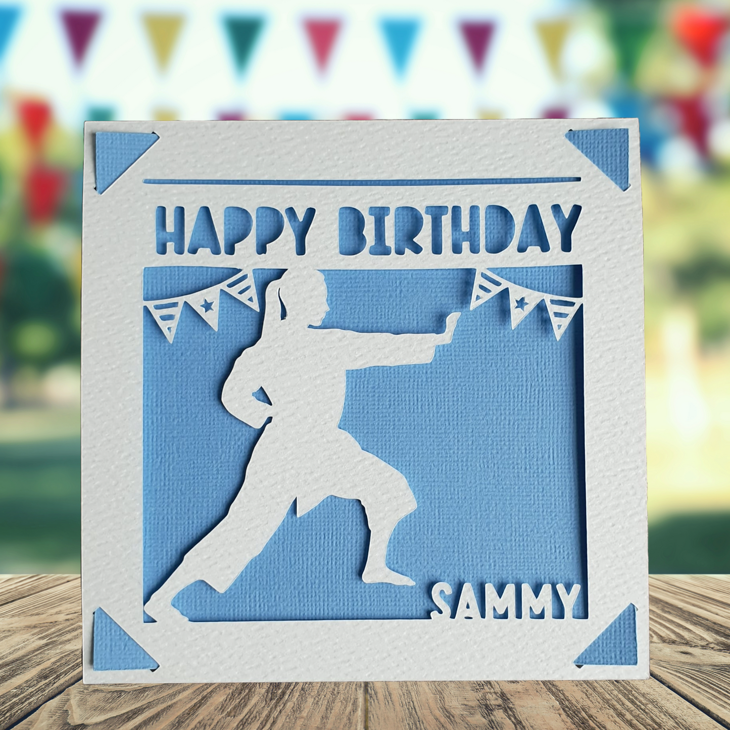 Personalised Karate Birthday Card