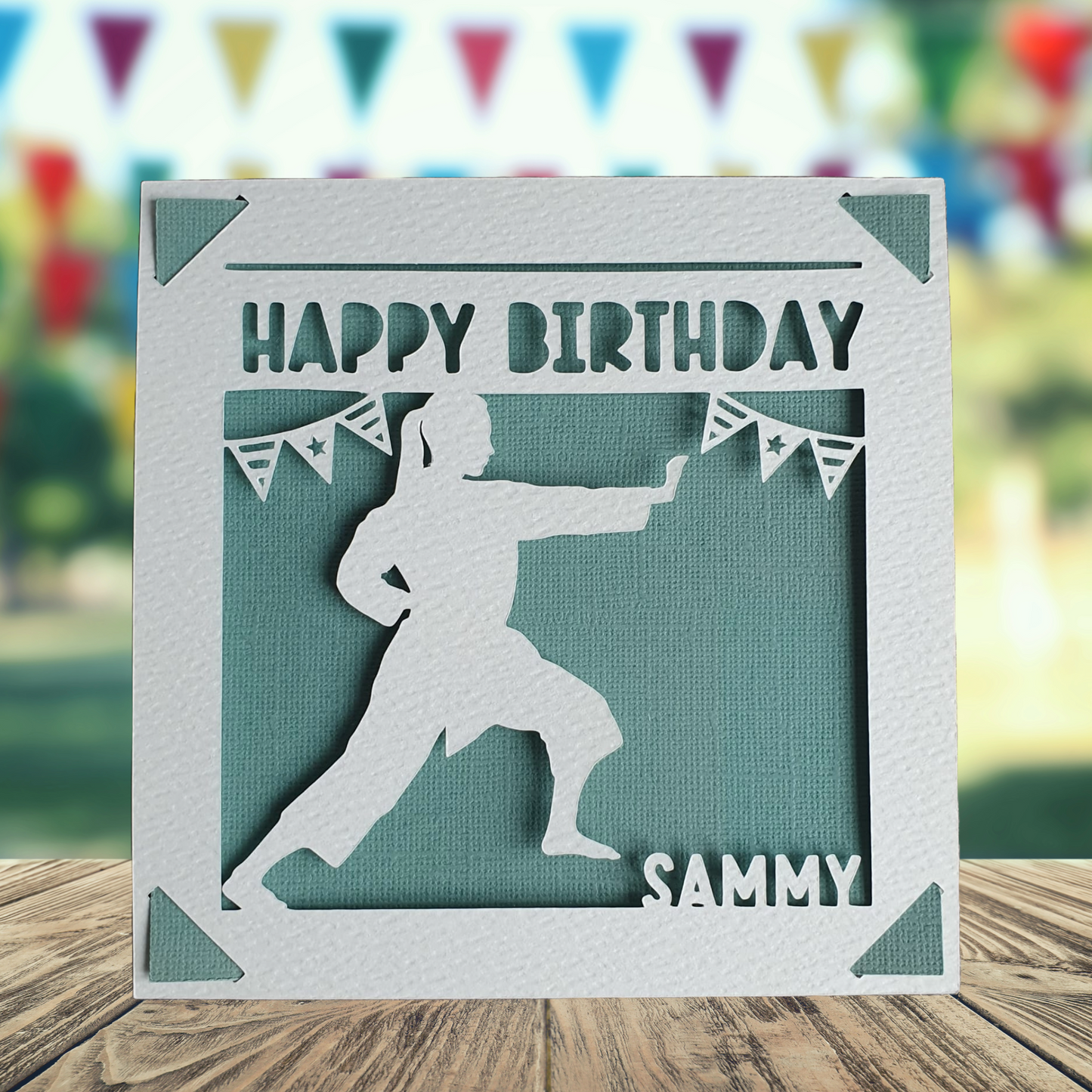 Personalised Karate Birthday Card