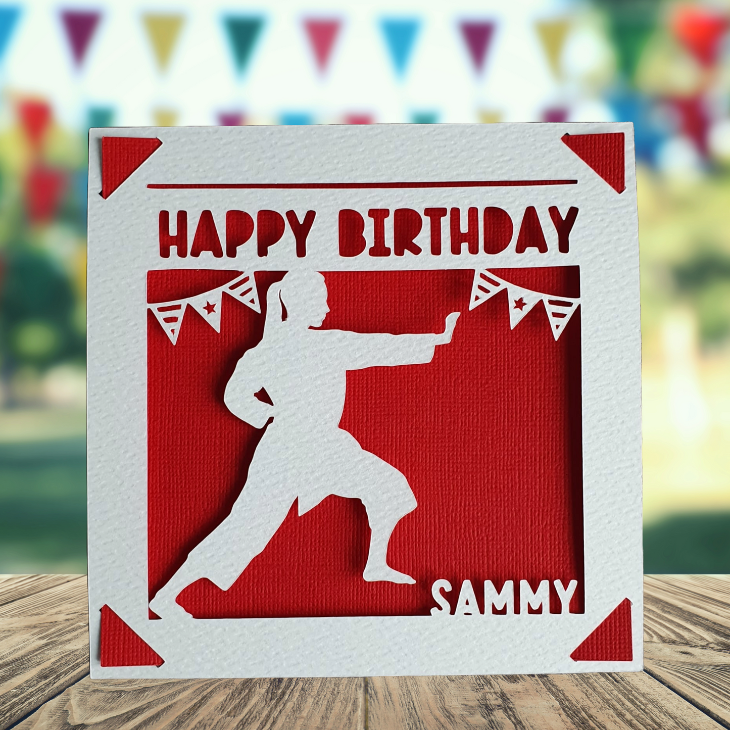 Personalised Karate Birthday Card