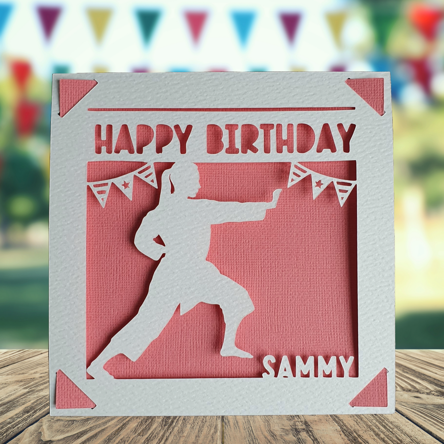 Personalised Karate Birthday Card