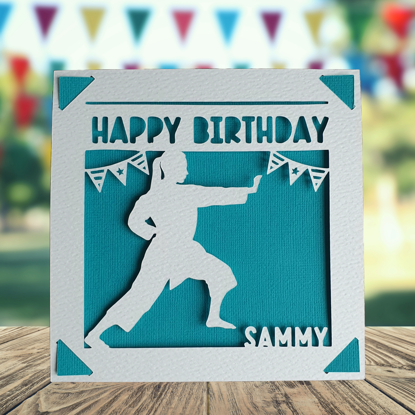 Personalised Karate Birthday Card