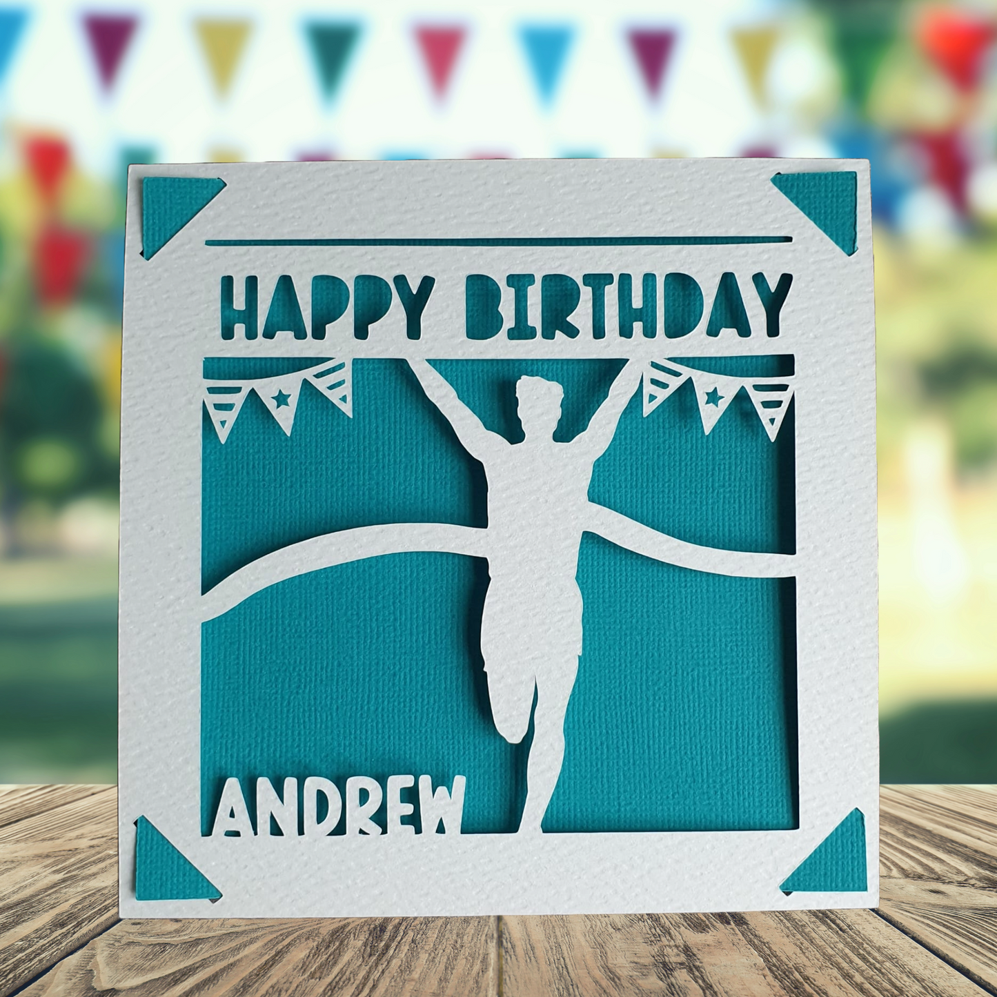 Male Runner Personalised Birthday Card