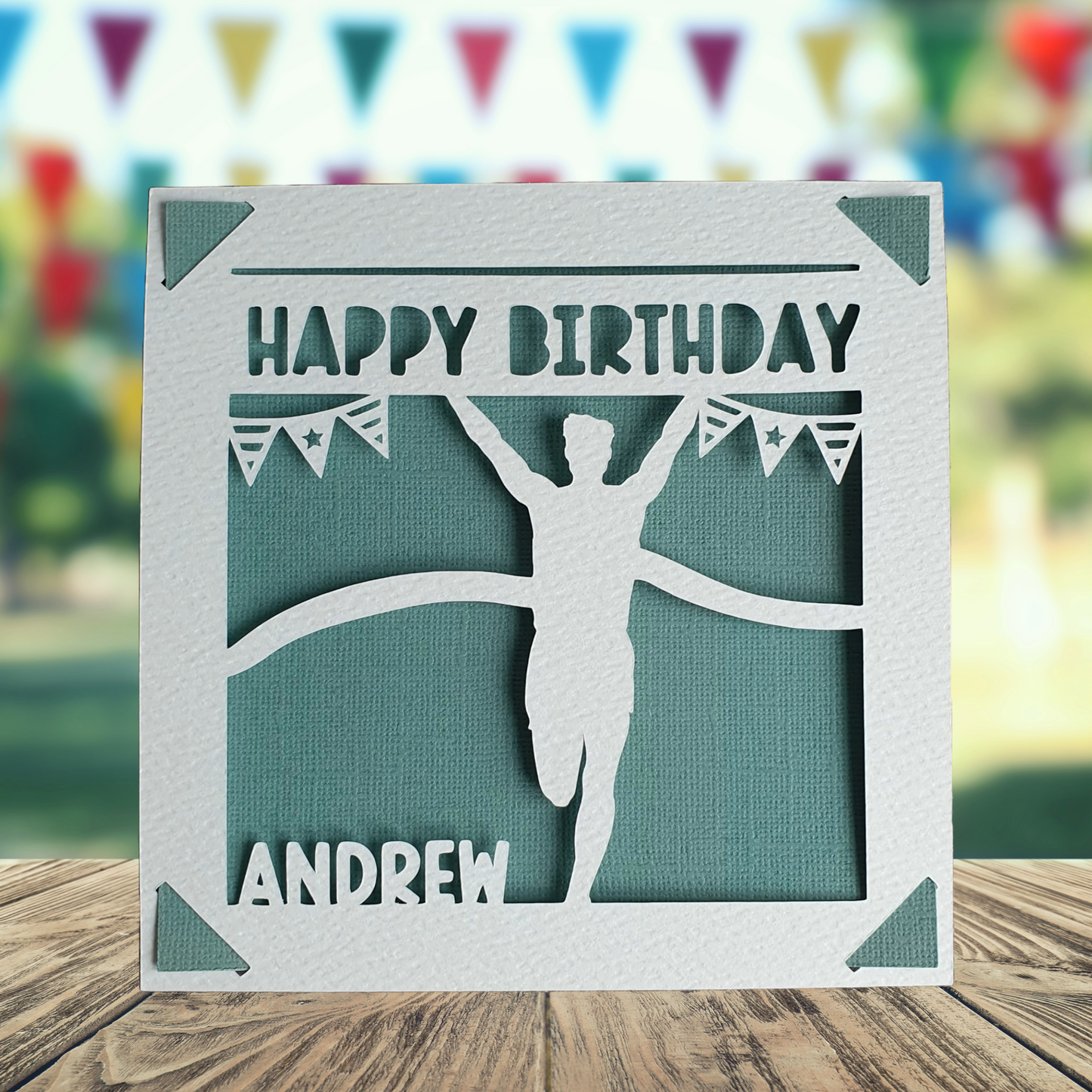 Male Runner Personalised Birthday Card