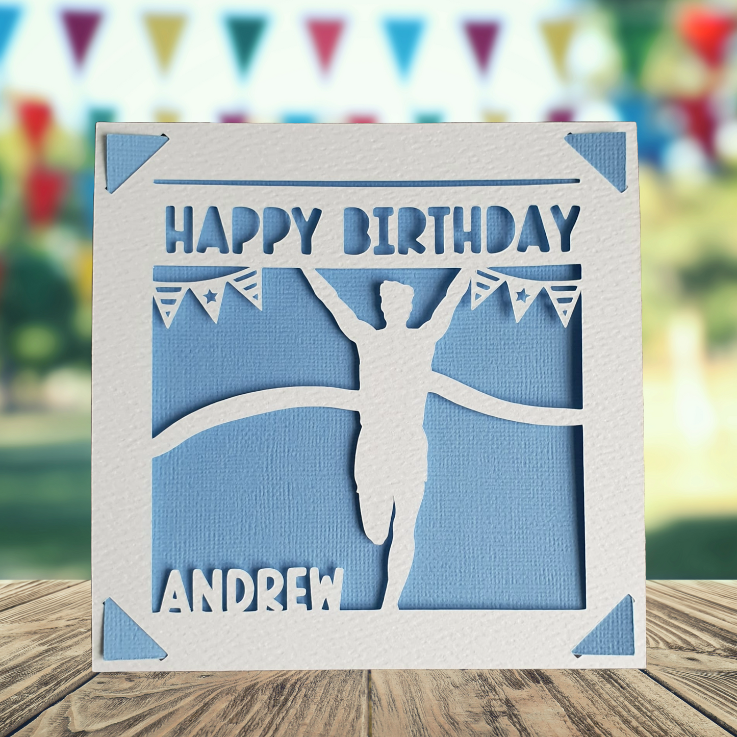 Male Runner Personalised Birthday Card