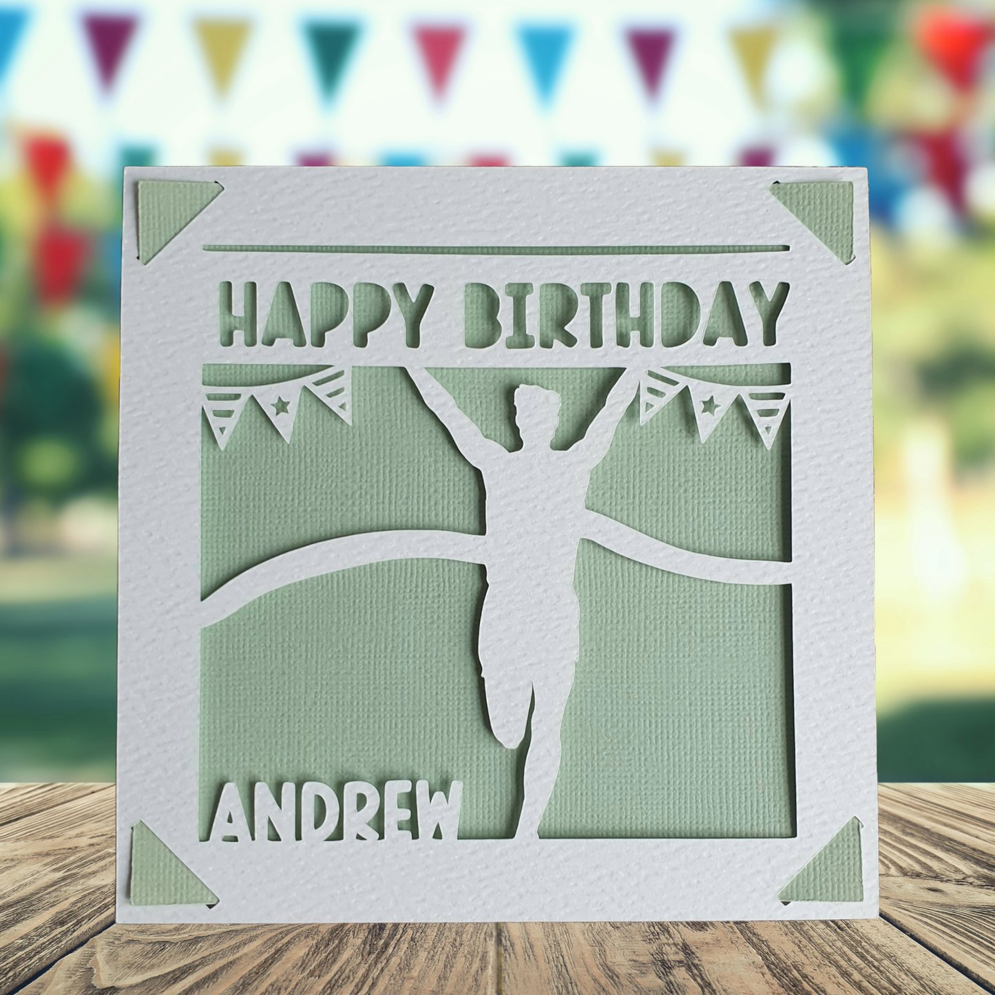 Male Runner Personalised Birthday Card