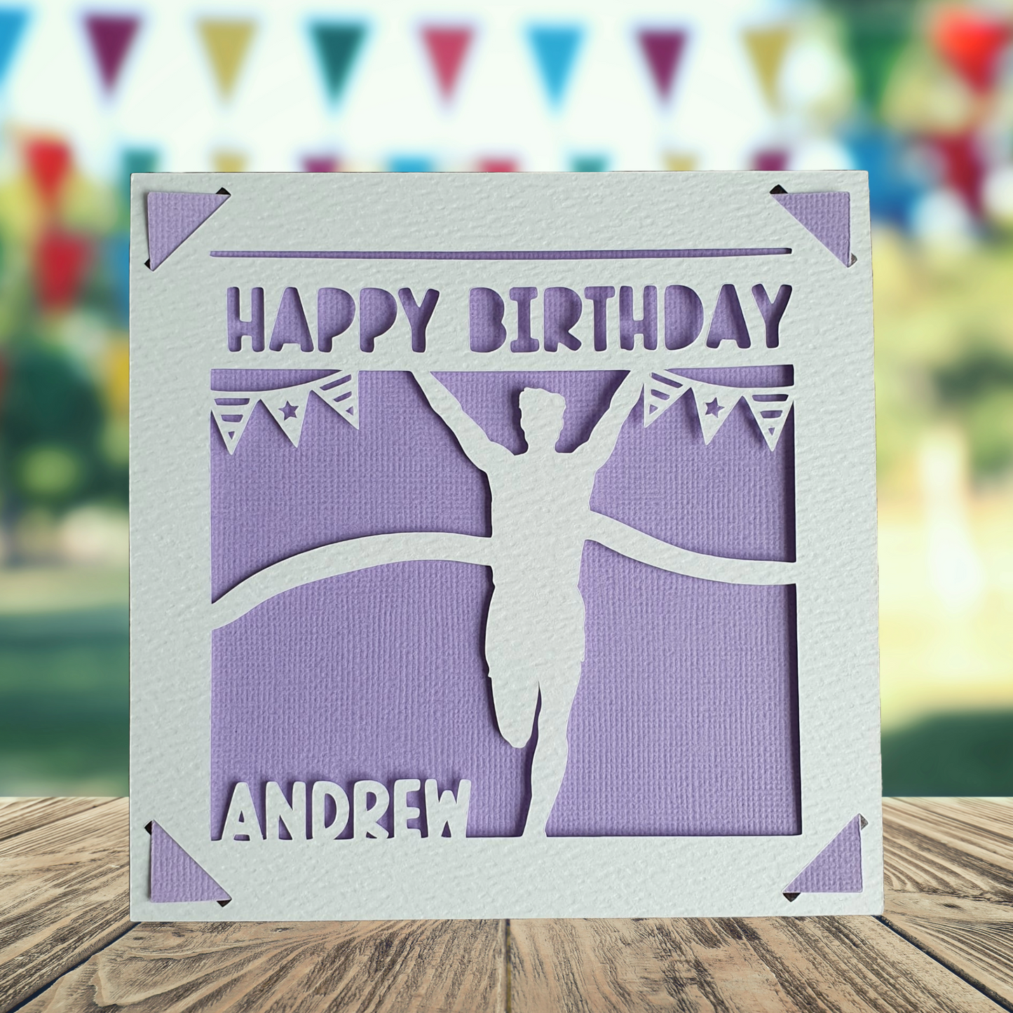 Male Runner Personalised Birthday Card