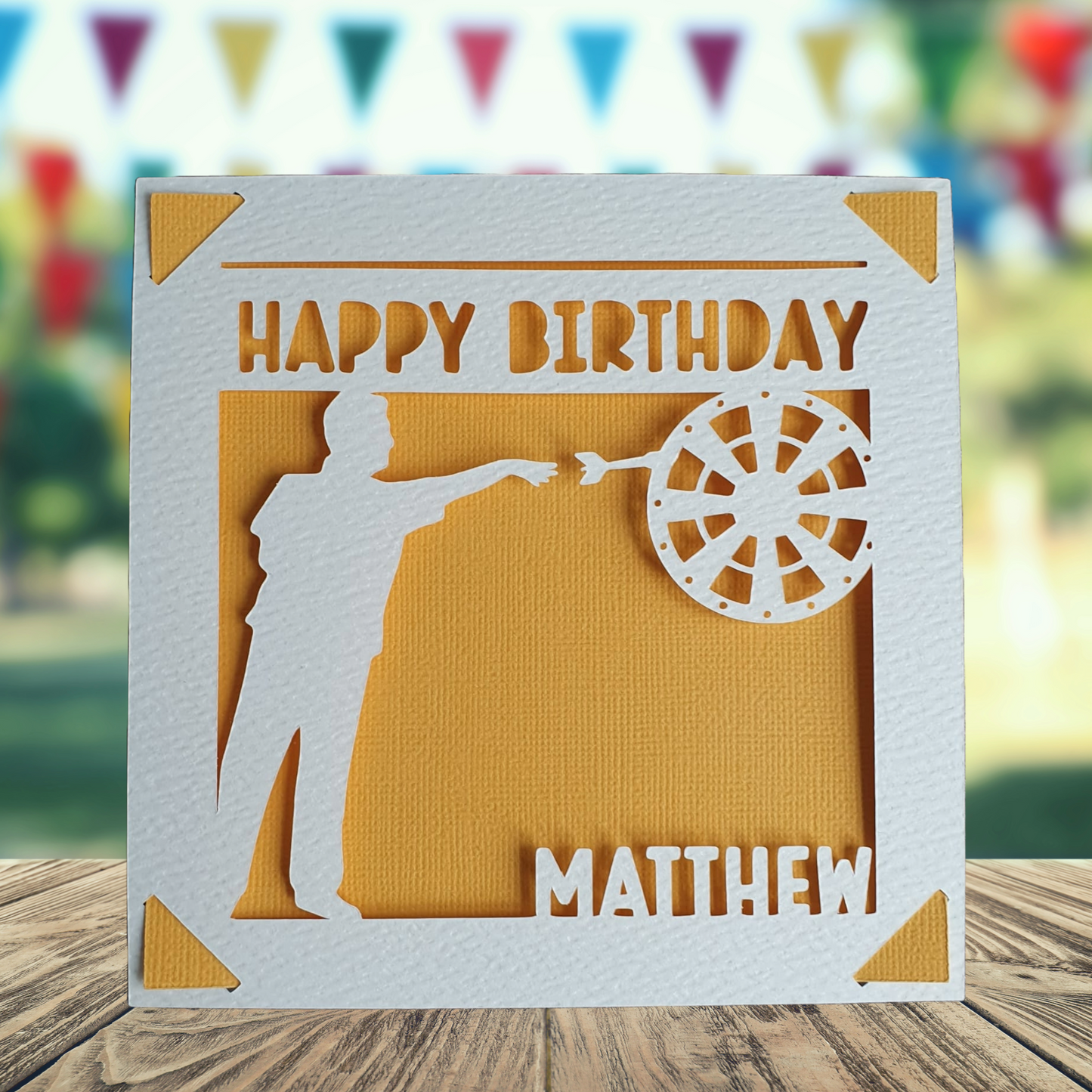 Darts Personalised Birthday Card