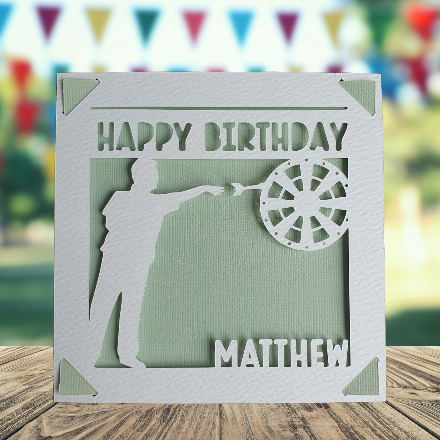 Darts Personalised Birthday Card