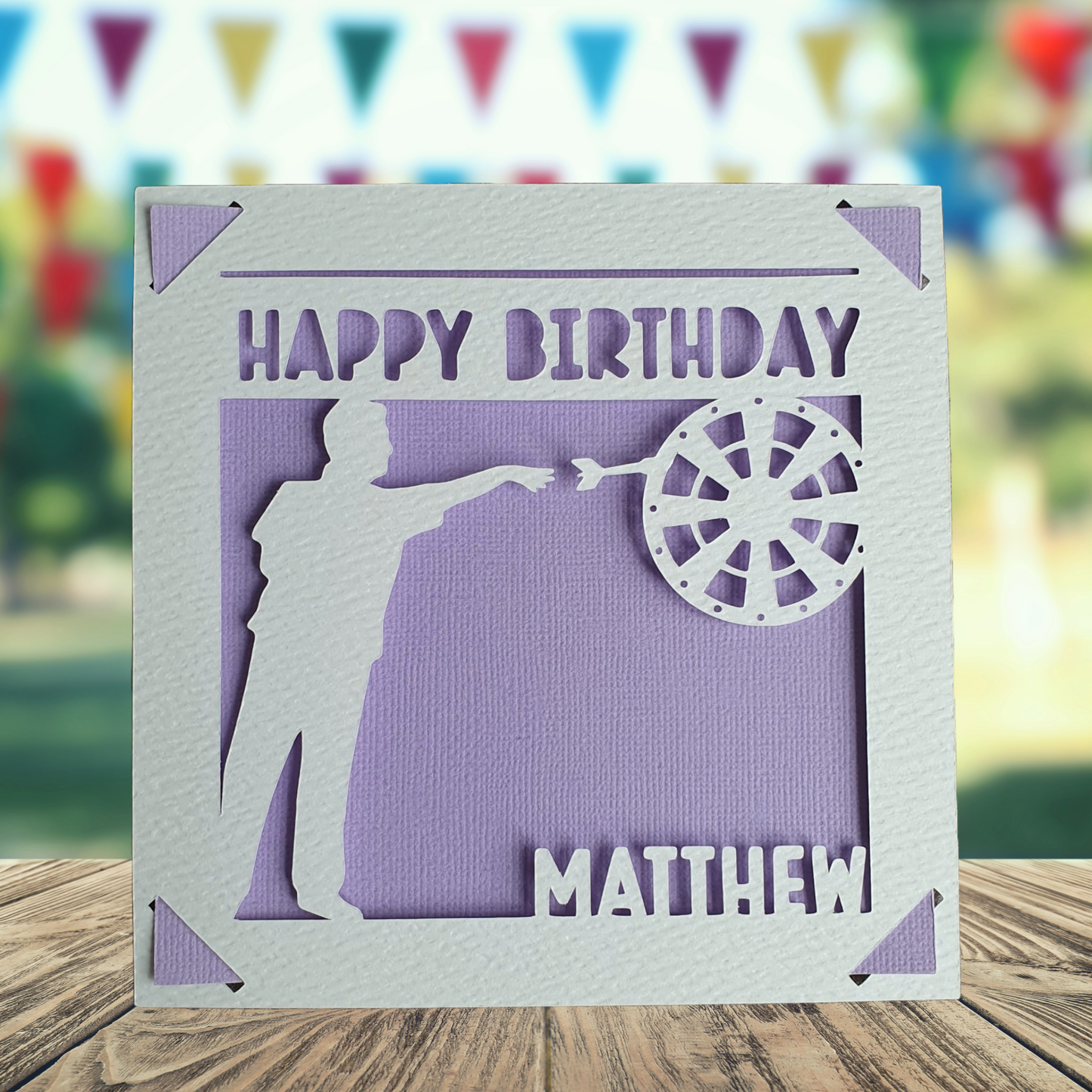 Darts Personalised Birthday Card