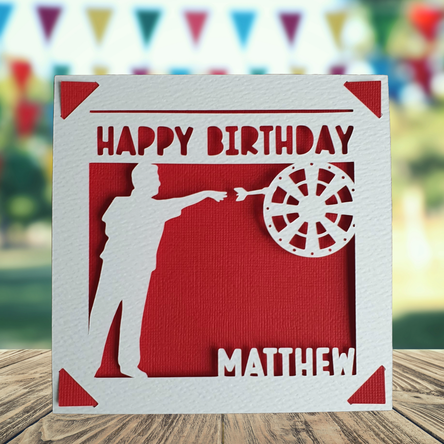 Darts Personalised Birthday Card