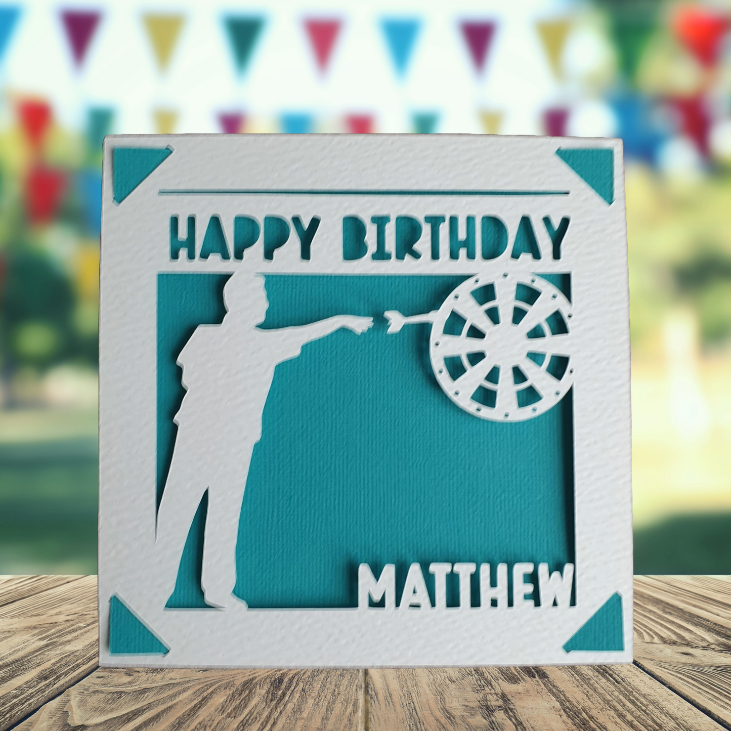 Darts Personalised Birthday Card