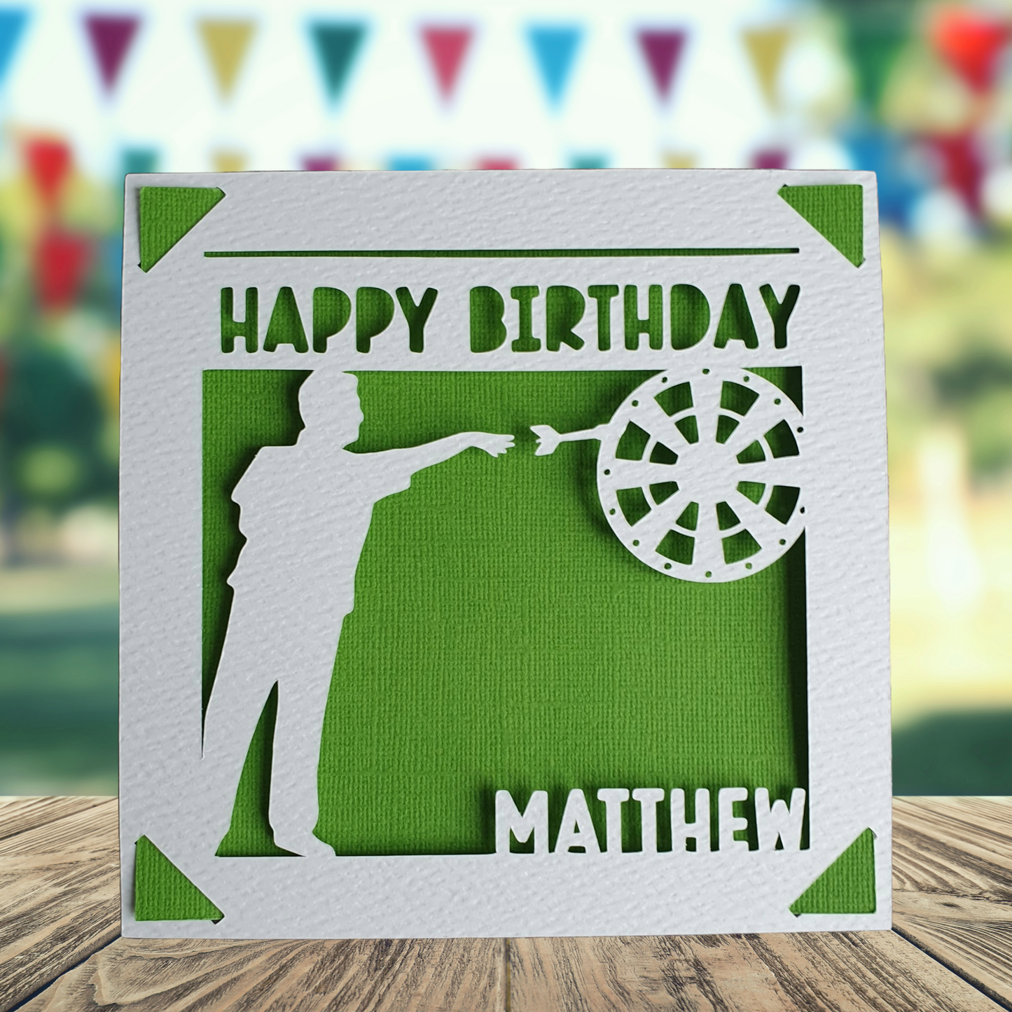 Darts Personalised Birthday Card