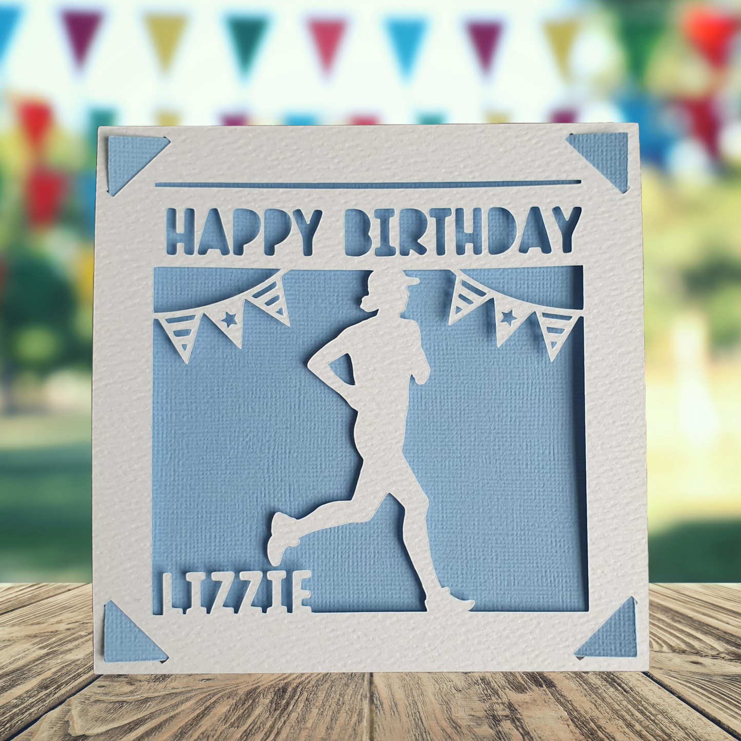 Female Runner Personalised Birthday Card