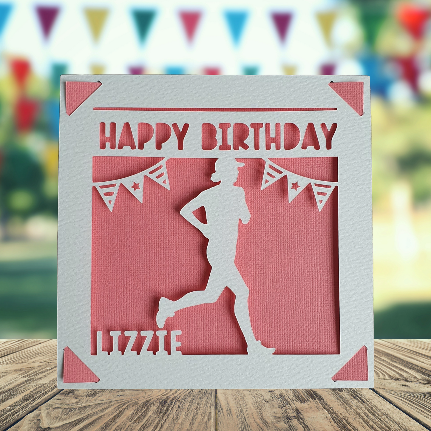 Female Runner Personalised Birthday Card