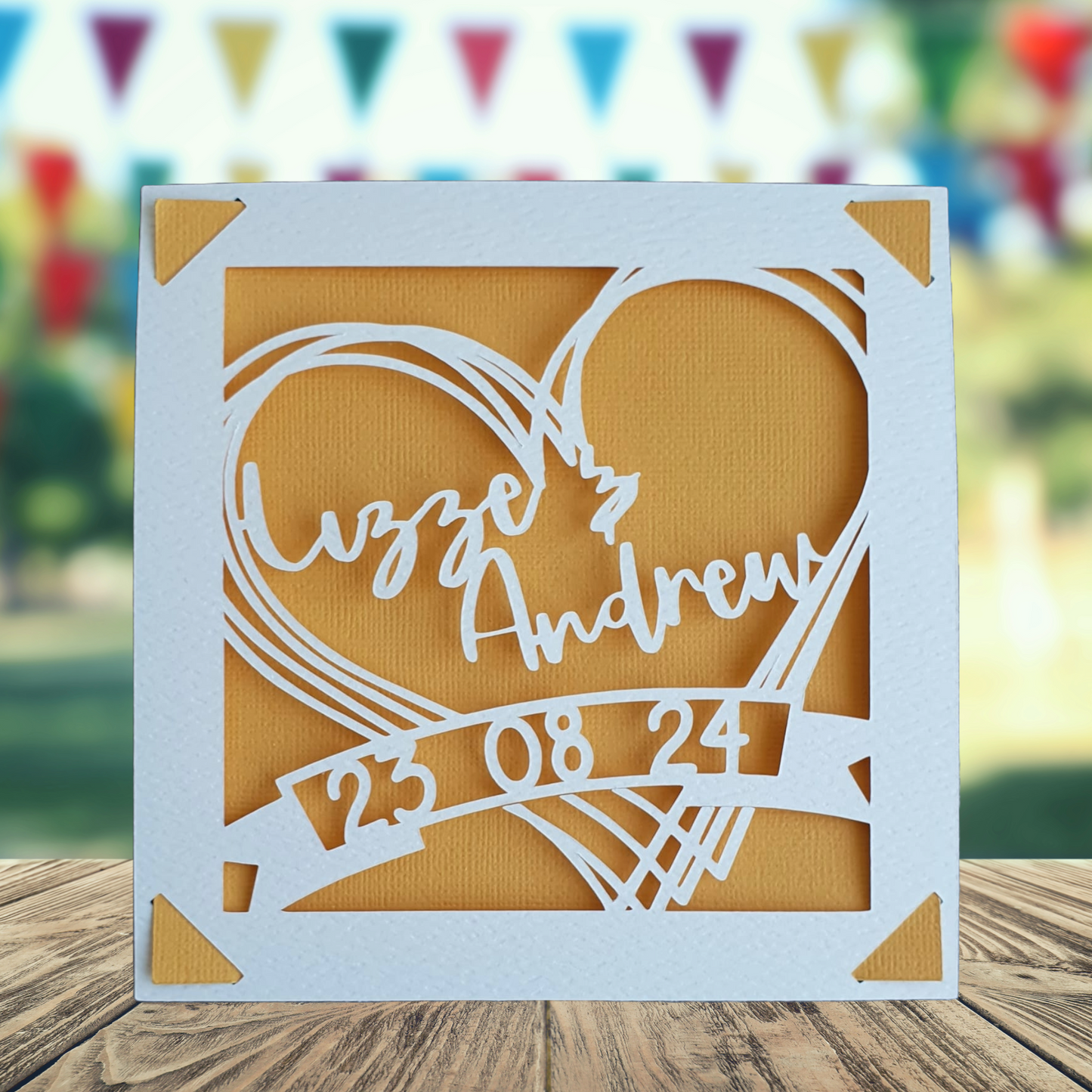 Wedding Personalised Love Hearts Card