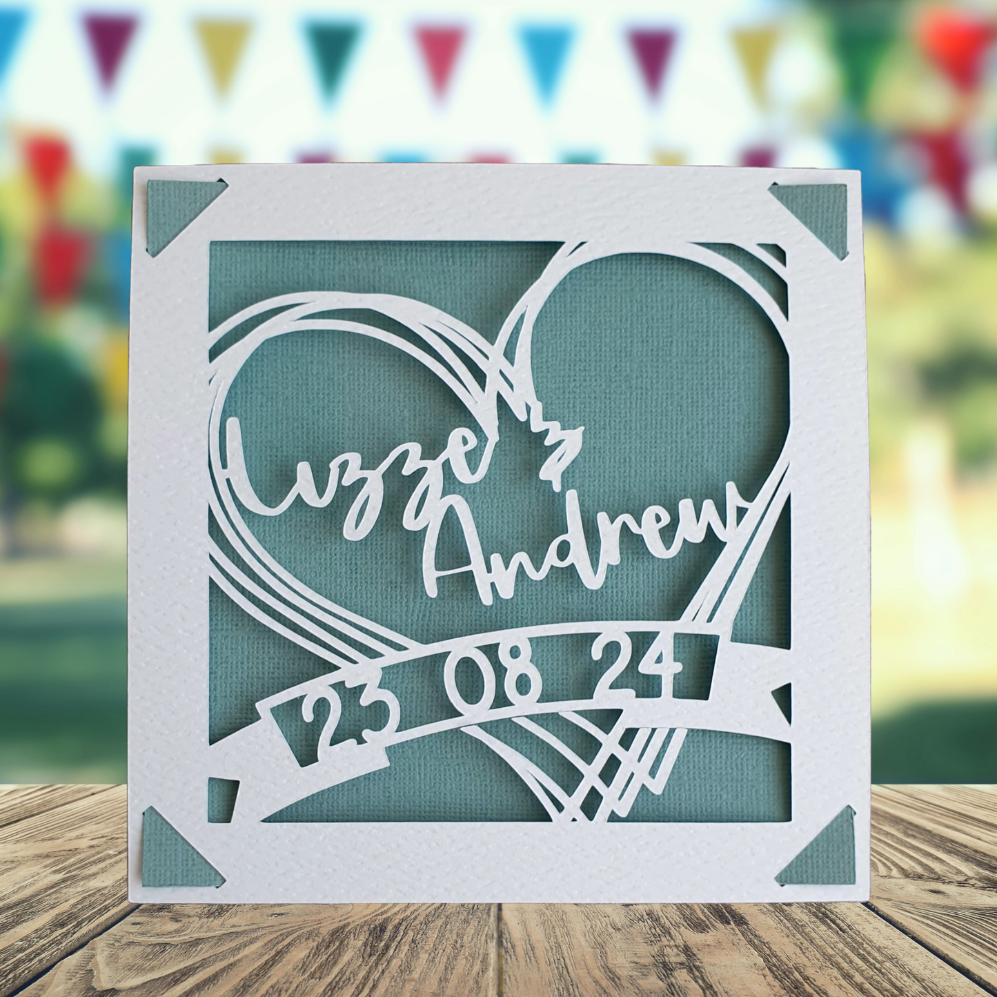 Wedding Personalised Love Hearts Card