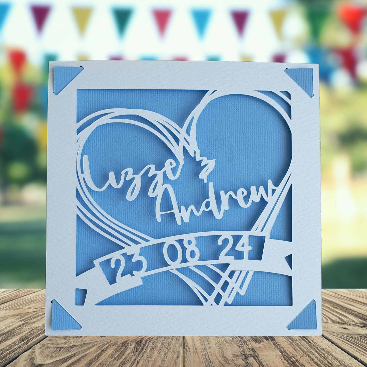 Wedding Personalised Love Hearts Card