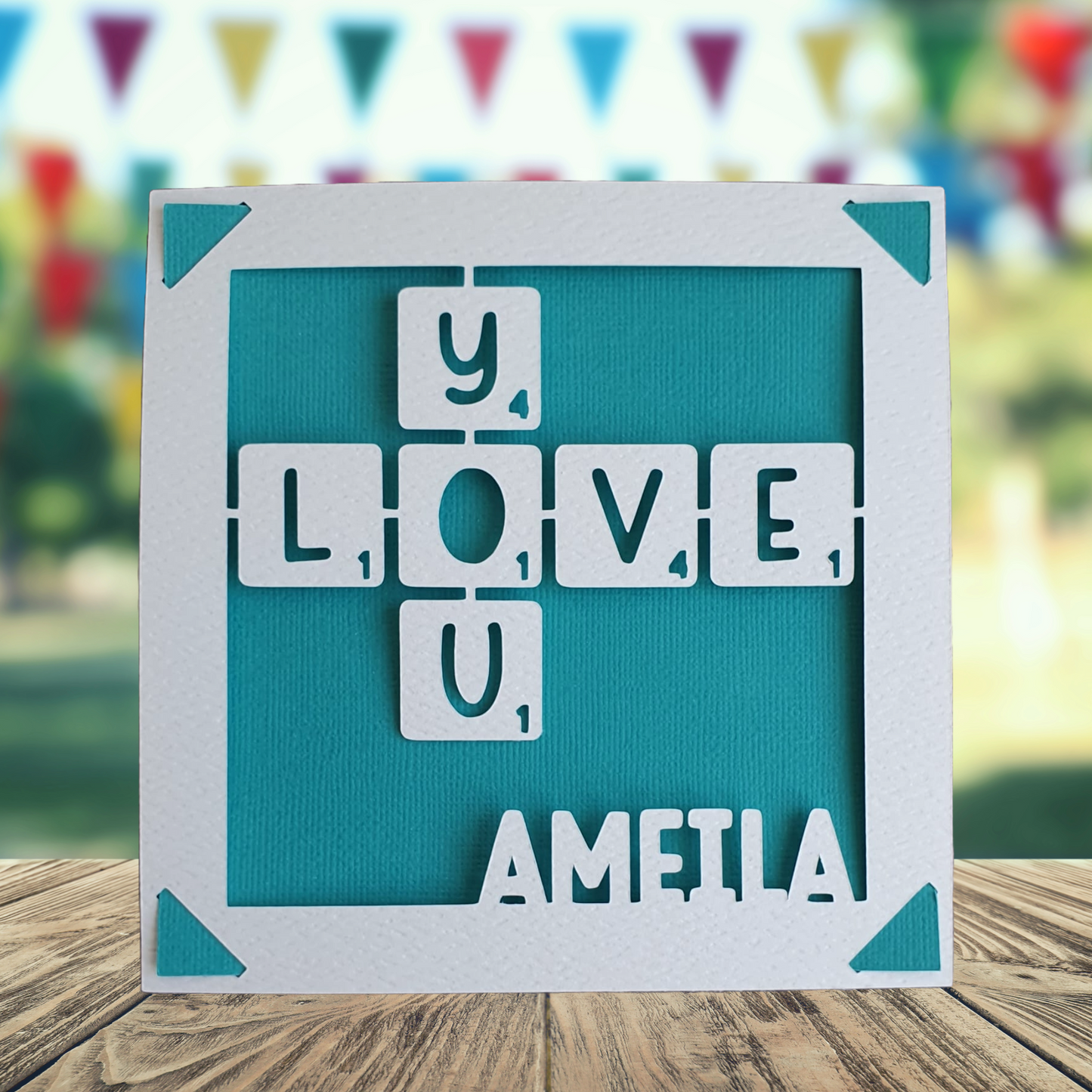 Personalised Scrabble Anniversary Card