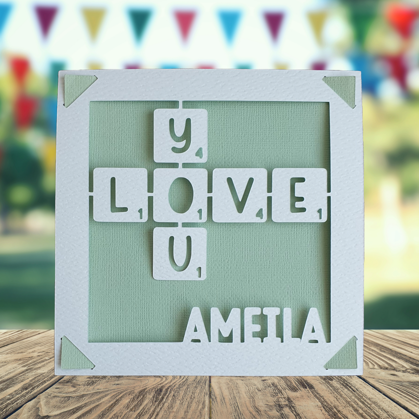 Personalised Scrabble Anniversary Card