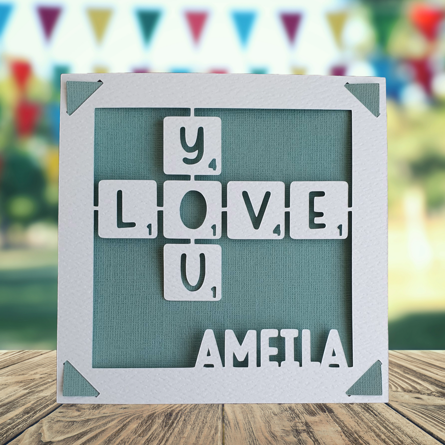 Personalised Scrabble Anniversary Card