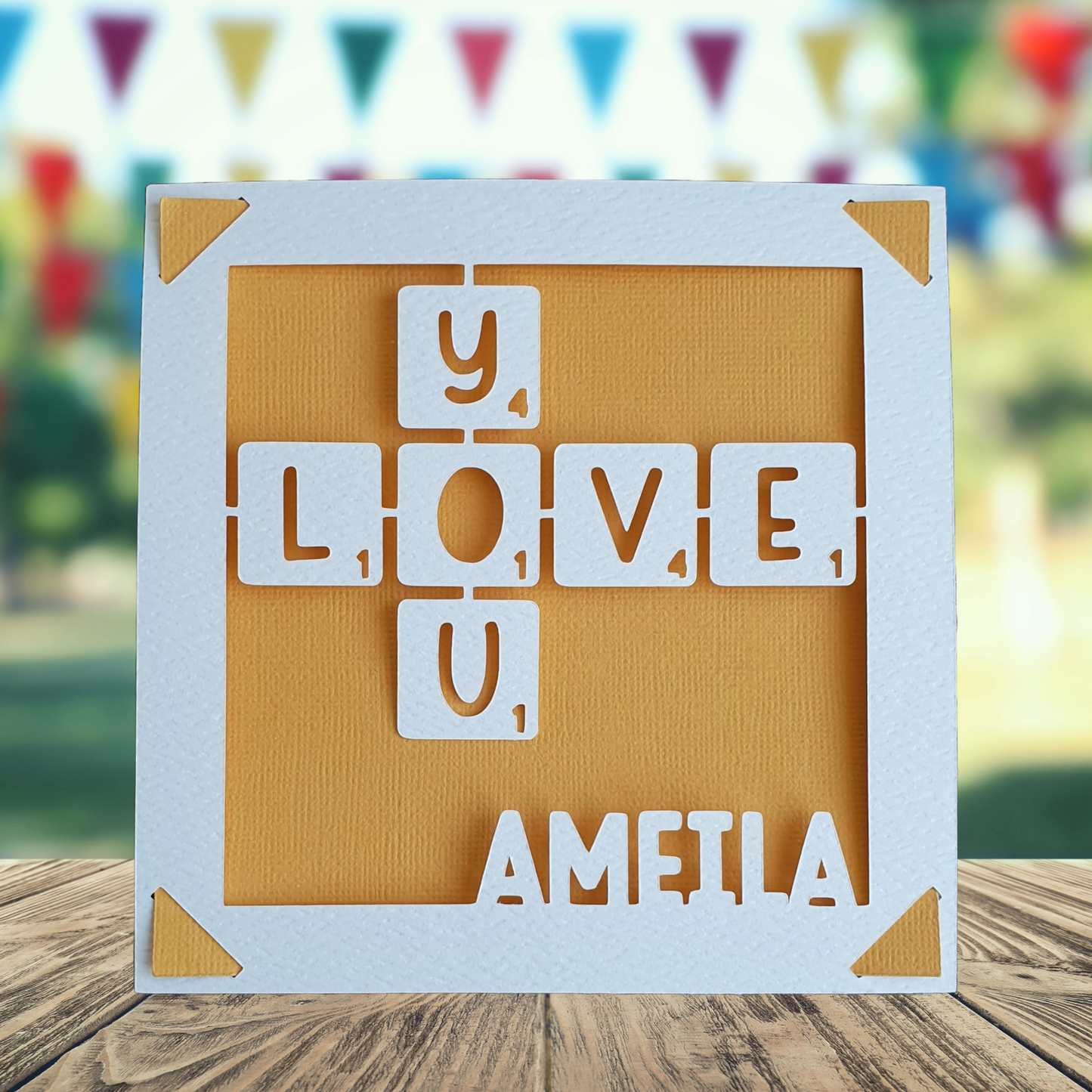 Personalised Scrabble Anniversary Card