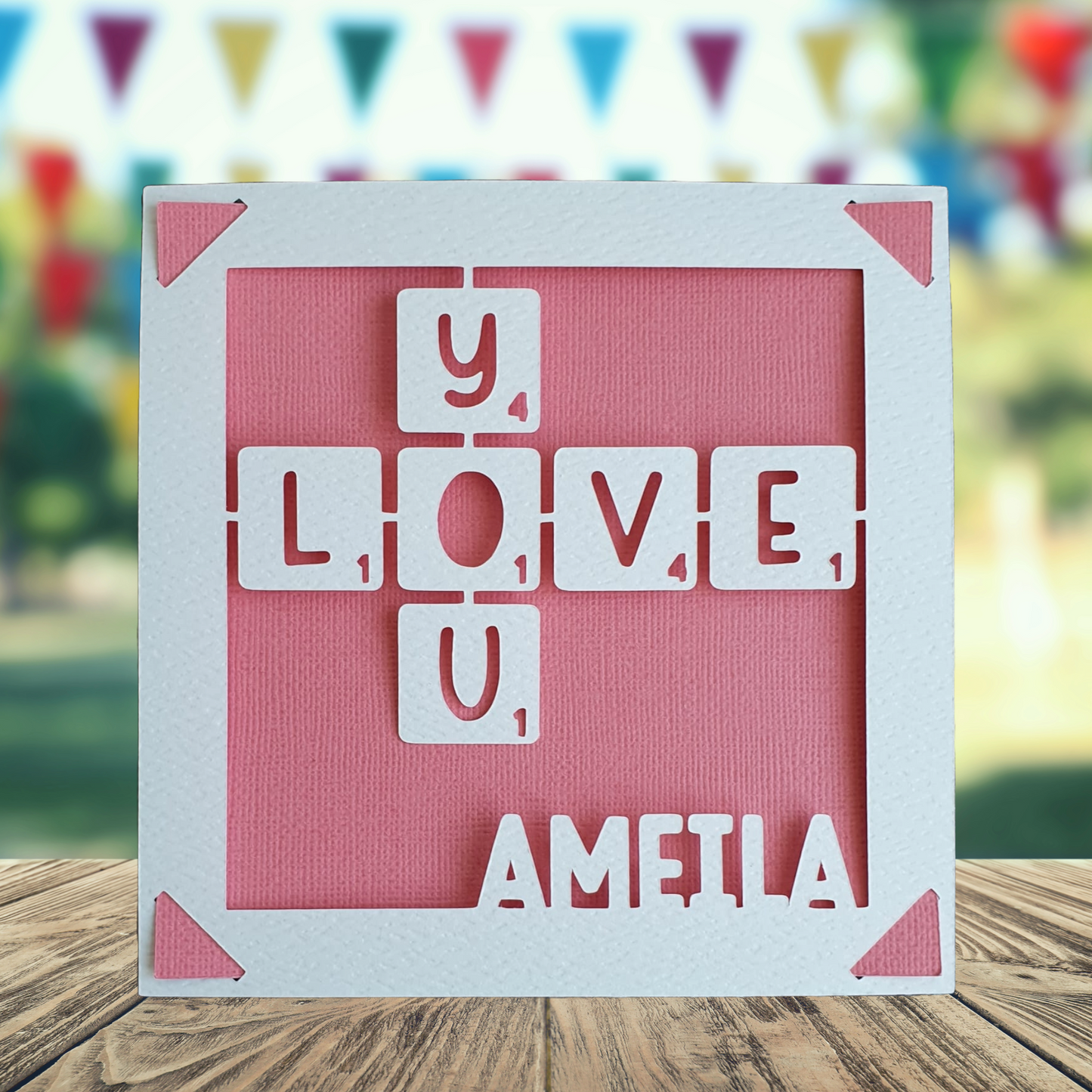 Personalised Scrabble Anniversary Card