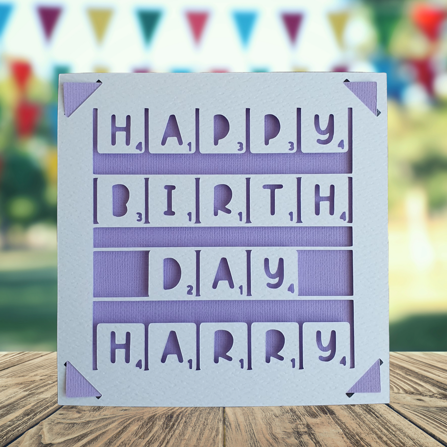 Scrabble Personalised Birthday Card