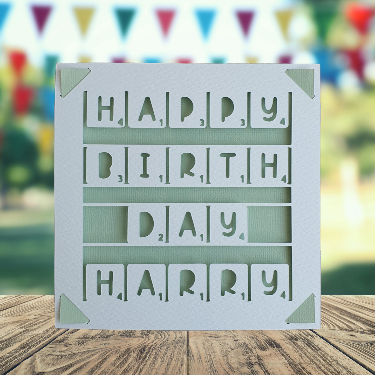 Scrabble Personalised Birthday Card