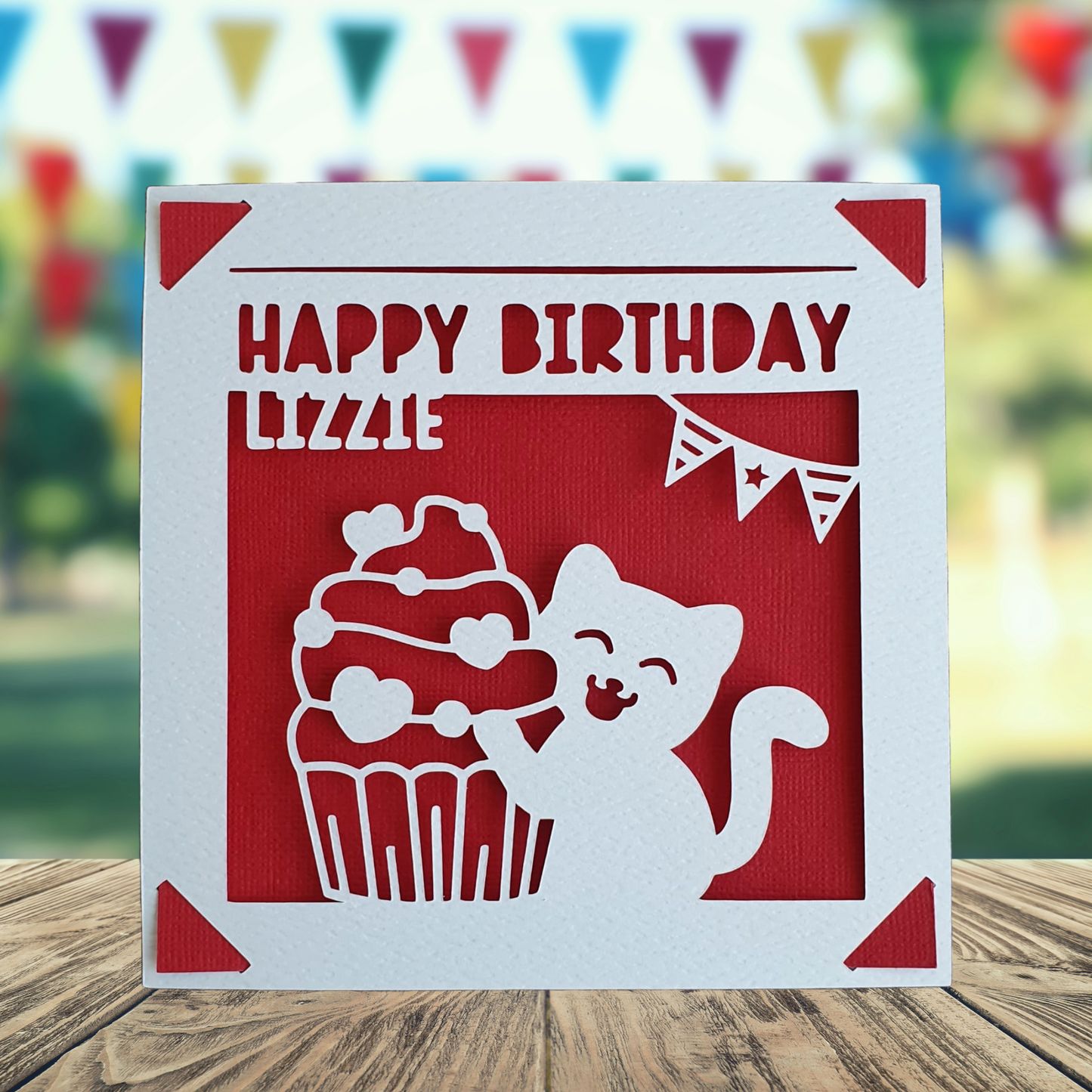 Personalised Cat Birthday Card